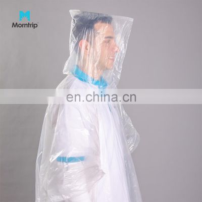 Custom Color Disposable Rainwear Adult Emergency Waterproof Turban Poncho Travel Hiking Camping Raincoat Unisex Rain Coat