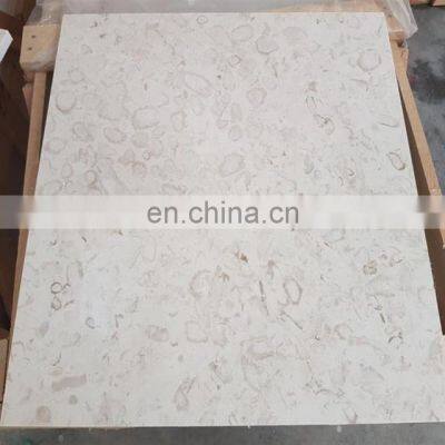 First Grade Fossil Marble Tiles Beige Marble Floor Tiles photo-2