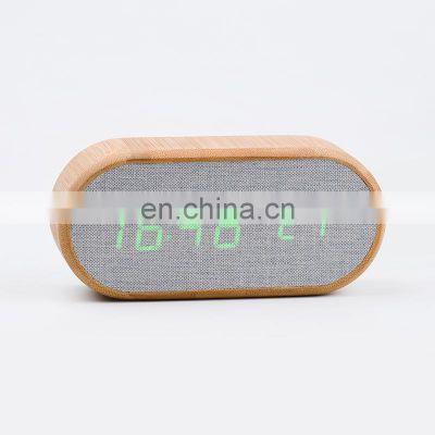 Creative grandpa men mobile bamboo gift table small digital alarm chime clock manufacturer for living room