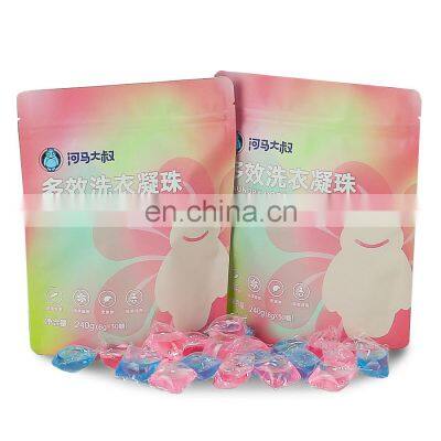 Laundry beads packaging Custom printing liquid Aluminum stand up pouch Laundry detergent packaging zipper bag