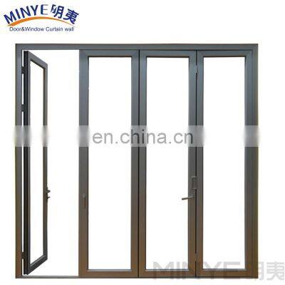 Australian Standard AS2047 Aluminum Frame Soundproof Bi-folding Glass Door