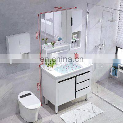 32 Inch Modern Bathroom Cabinet Vanity Unit Combo Mirror Cabinet and Faucet Single Sink photo-2