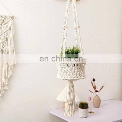 Macrame Hanging Plant Basket, Fruit Hammock, Kitchen Produce Storage Basket