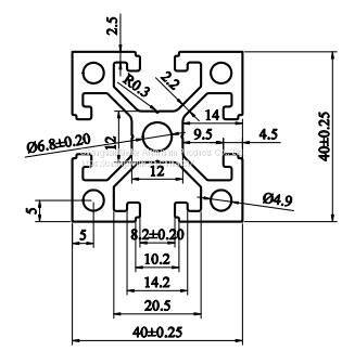 MK-8-4040LC 4040 Aluminum Profile Silver Anodized for Industrial Framework Aluminium Extrusion Workbench Factory Price photo-2