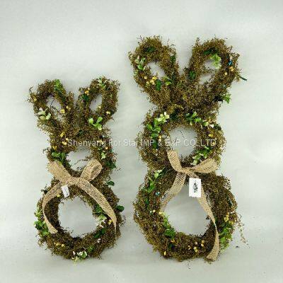 Shenyang For Star Factory Suppliers Spring Easter Decoration Home Wreath Indoor Easter Rabbit Wreath photo-5