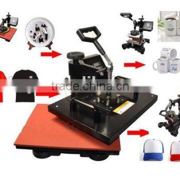 hot sale 8 in 1sublimation transfer printing machine .CE Approval Combo heat transfer press machine