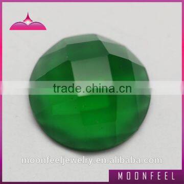 faceted glass round stone flat back on sale