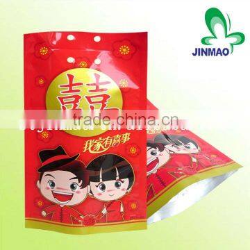 Small plastic bags for candy stand up bag