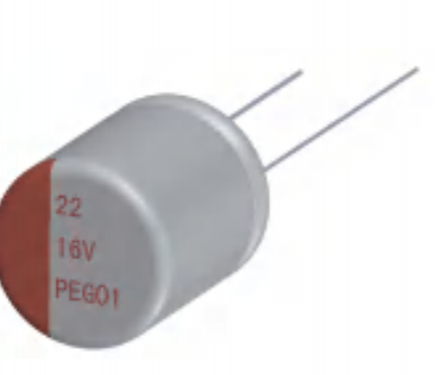 PE series conductive polymer aluminum solid capacitors Radial Type