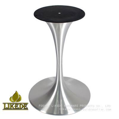 Newest Stainless Steel Tulip Table Leg Saarinen Table Base With Black Iron Heavy Duty Marble Tabletop for Workshops