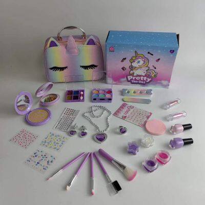Popular Kids Cosmetics Makeup Set Include Kids Nail Polish Children Eyeshadow Pretend Cosmetic Toys for Kids Girls Beauty Set photo-5