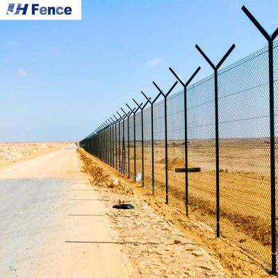 358 Anti Climb Metal Clear Vu Welded Wire Mesh Clear View Fence zum Verkauf Flughafenzaun-Hersteller, einfach zu montieren photo-3
