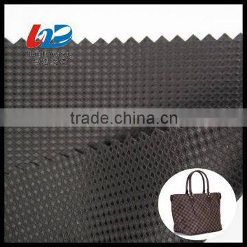 Polyester Diamond Weave Jacquard Dobby Oxford Fabric With PU/PVC Coating For Bags/Luggages/Shoes/Tent Using