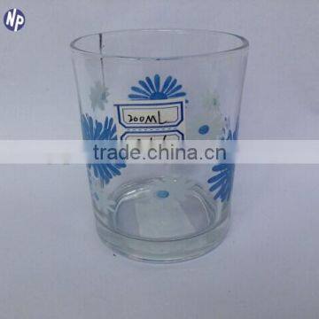 200ml print glass drinking cups made in china