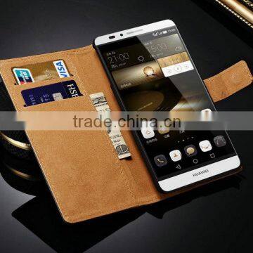 Noble leather phone case with business card holders for Huawei Mate 7