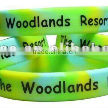 Rainbow Silicone Bracelet with Logo Printing