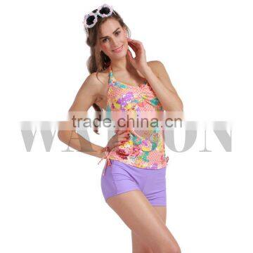 printig material lady's tankini bathing suit