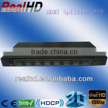 8 port HDMI Amplifier Splitter 1x8 Support 3D