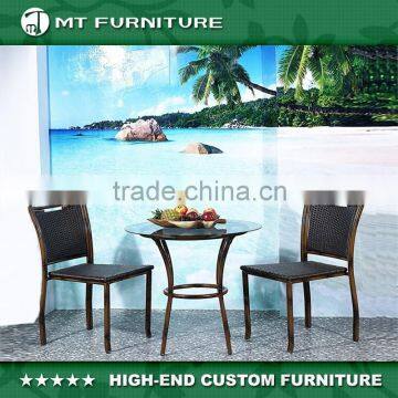 Waterproof Rattan/Wicker Leisure Set-3pcs Outdoor Rattan Furniture for Garden or Cafe