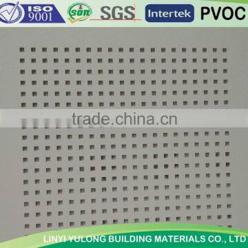 Good quality/Sound absorb Perforated pvc gypsum ceiling tiles