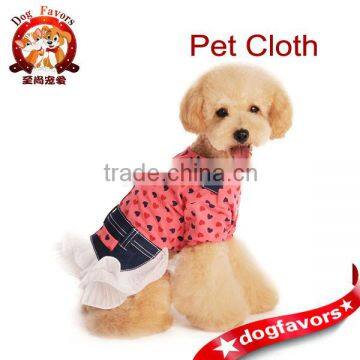 Denim Skirt and T- Shirt Set - Dog Summer Dress