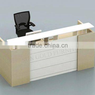 Black Wooden Used Reception Counters Modern Front Desk Design (SZ-RTB006-2) photo-2