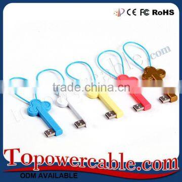 Hot Sale Cheap Smallest Keychain 2.0 Micro-Usb To Usb Cable For Samsung For Htc