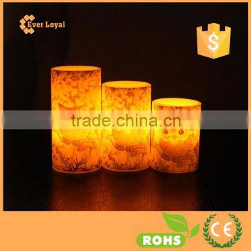 Cartoon Owl Battery Operated Real Wax Flameless Led Candle light Set