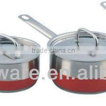 7pcs 18/8 Geman Technologic Stainless Steel Saucepan cookware/kitchenware Set with high-temperature painting by induction bottom