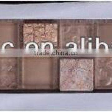 Border Glass Mosaic Tile-light Brown, Foil