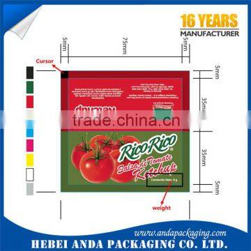 Tomato sauce packaging film/ketchup packaging film roll /tomato paste wrapping film roll