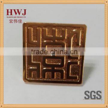 Die Cast Metal Badge, Custom Metal Badge, Rose Gold Color Metal Badge