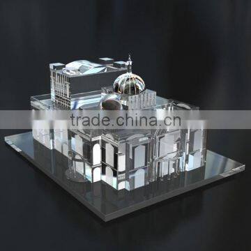 Custom crystal miniature building, crystal building construction, crystal building CBM-1001