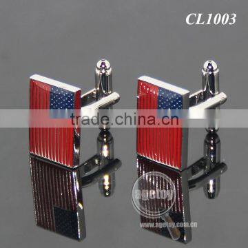 American USA Flag Men Sleeve Shirt Alloy Metal Cuff Links Patriotism Star-spangled Banner Souvenir Metal Custom Cufflinks photo-6