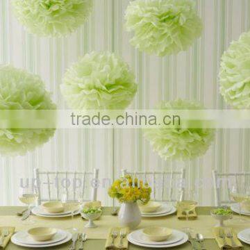 tissue paper pom pom flowers