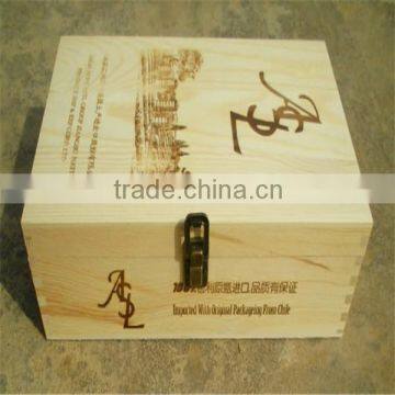 Customized Wooden Wine Box With Holder photo-2