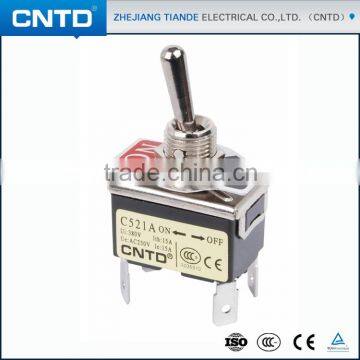 CNTD Quality Products Lamp Spring Return Din Rail Mounted Toggle Switch 15A 250Vac