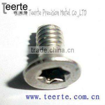 Six-lobe driver machine screw flat head