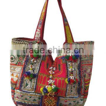 Vintage Beach Handbag Tribal Embroidered Banjara Ladies Fashion Purse