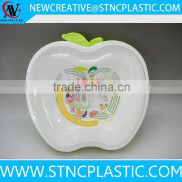 new design apple shape plastic colander tray with lid