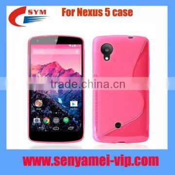 Factory gel case For E980 case cover, For Google Nexus5 s line case