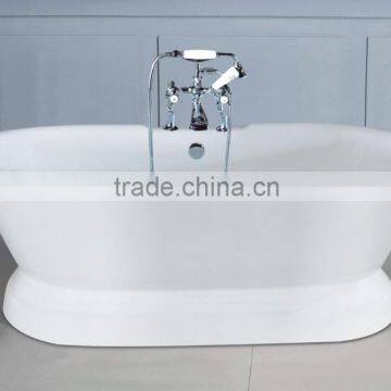 freestanding cast iron bath tub with pedestal