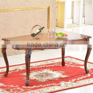 Dining room wood furniture solid rubber wood dining table