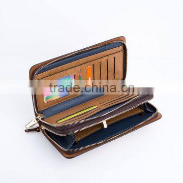 Wholesale leather zipper wallet custom made purses