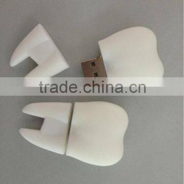 pure white tooth shape usbflash drive