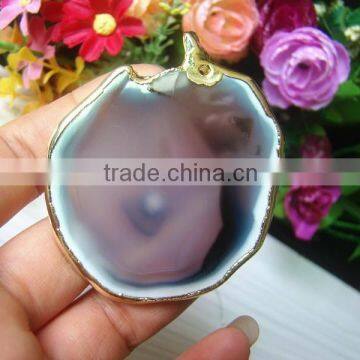 2015 New agate pendent , agate slices wholesale