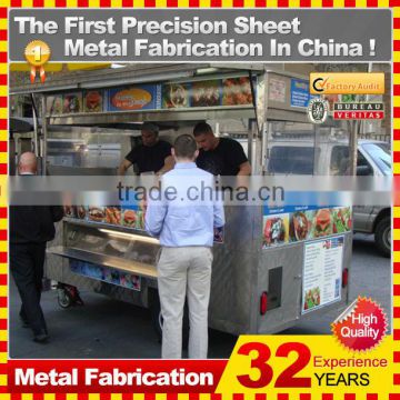 customized made stainless steel street mobile food cart trailer for sale                        
                                                Quality Choice