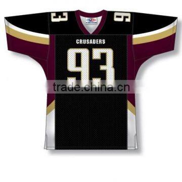 Polyester Spandex Custom Sublimated Crusaders American Football Jersey/Shirt