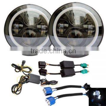 Hot Sale 7 Inch Round Halo Ring Headlight for Jeep Wrangler photo-2
