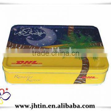 China dongguan factory metal tin box/square tin box/box container/moon cake tin box